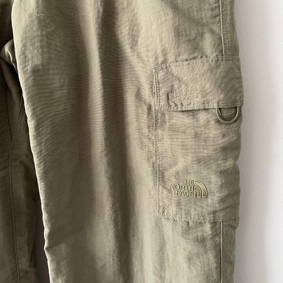 The North Face Mid Rise Drawcord Hem Cargo Pockets Casual Capri Pants Green 10 - Picture 5 of 9